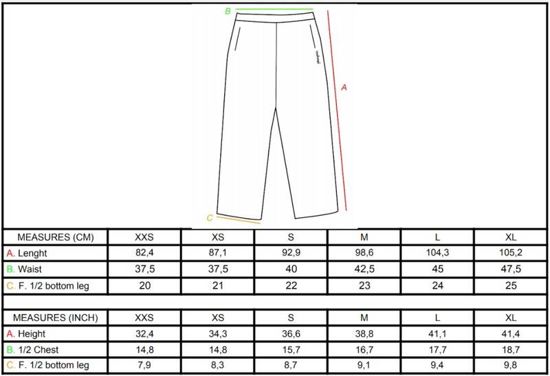 Mokovel Chino Pants Size Chart | SkatePro