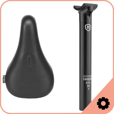 BMX Seat and Seat Post Set