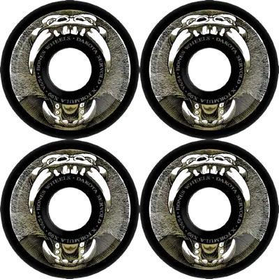 Lot De 4 Roues De Skateboard Bones 100's OG V5 54mm 100a - Noir/Vert