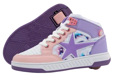 Breezy Skater White/Paars Wieltjes Schoenen