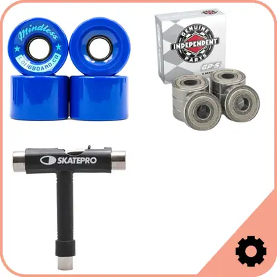 Cruiser Board Wheels and Bearings Package