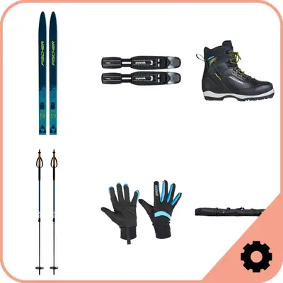 Fischer Backcountry Cross Country Ski Set