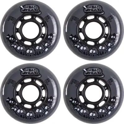 FR Skates Street Invaders Inline Skate Wheel 4-Pack