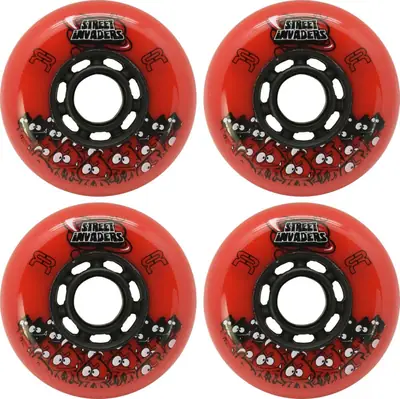 FR Skates Street Invaders Inline Skate Wheel 4-Pack
