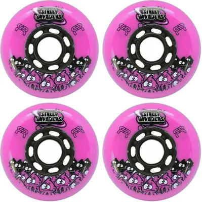 FR Skates Street Invaders Inline Skate Wheel 4-Pack