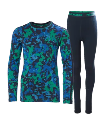 Helly Hansen Graphic Lifa Junior Merino Baselayer Set