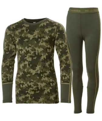 Helly Hansen Graphic Lifa Junior Merino Baselayer Set