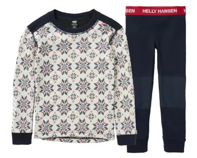 Helly Hansen Graphic Lifa Merino Kinder Baselayer Set