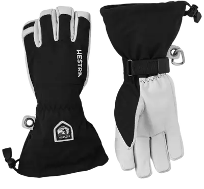 HESTRA Alpine Pro Size 8 Black 3 Finger Heli Army Leather Ski Gloves New Unisex offers