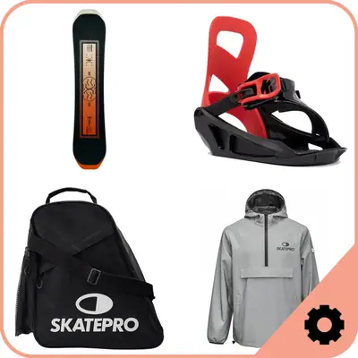 Snowboard Set Kinder - Snowboard und Bindungen