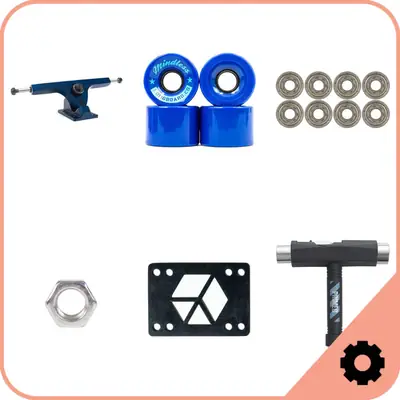 Longboard Trucks, Wheels & Bearings Package