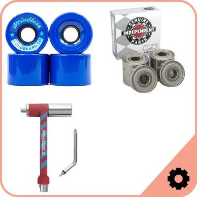 Pacchetto Ruote Longboard + Cuscinetti