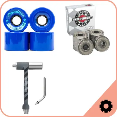 Longboard Wheels and Bearings Package