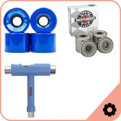 Pacchetto Ruote Longboard + Cuscinetti