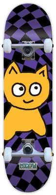 Meow Big Cat Checker Twist Skateboard Compleet