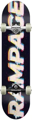 Rampage Glitch Logo Skateboard Completo