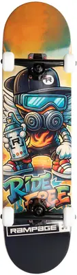 Rampage Ride Free Grafitti Skateboard Completo