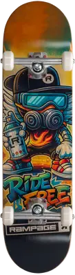 Rampage Ride Free Grafitti Skateboard Compleet