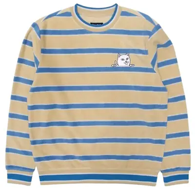 RIPNDIP Peek A Nerm Emb. Brushed Fleece Crew Neck