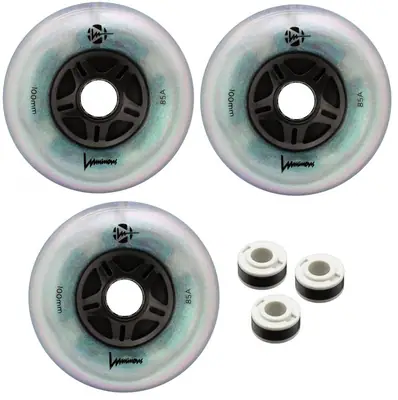 Players Choice 80mm 78A Roller Hockey Wheels – Blue, 8-Pack With ABEC 5 Bearings