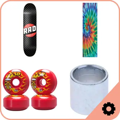 Pacchetto Deck Skateboard + Ruote