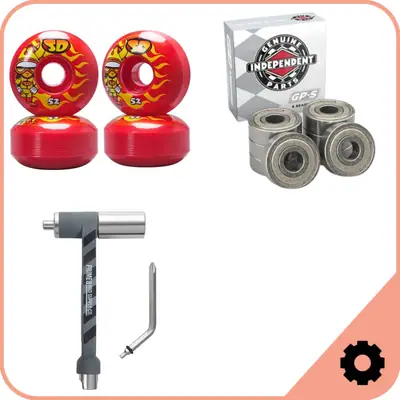 Skateboard Rollen und Kugellager