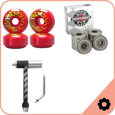 Skateboard Rollen und Kugellager