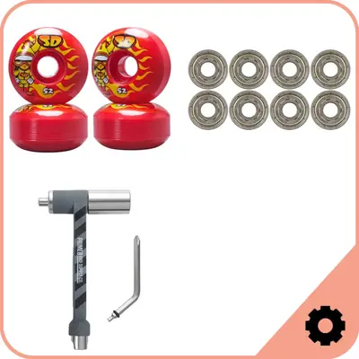 Skateboard Wheels and Bearings Package