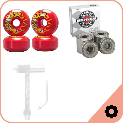 Skateboard Rollen und Kugellager