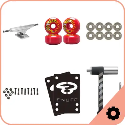 Skateboard Wheels and Trucks Package