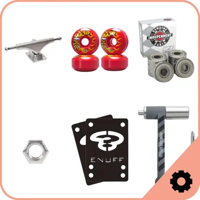 Skateboard Wheels and Trucks Package