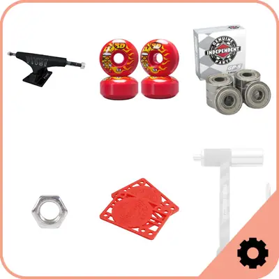 Skateboard Wheels and Trucks Package