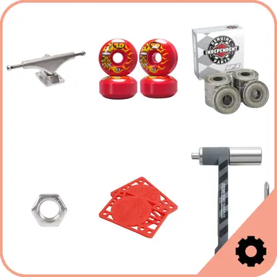 Skateboard Wheels and Trucks Package