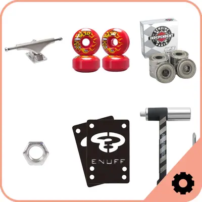 Skateboard Wheels and Trucks Package
