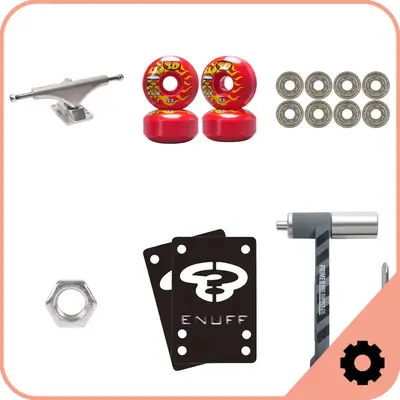 Skateboard Wheels and Trucks Package