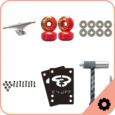 Skateboard Wheels and Trucks Package