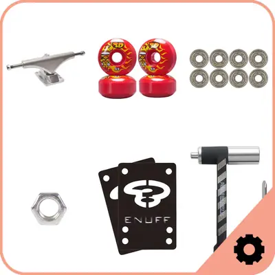 Skateboard Wheels and Trucks Package