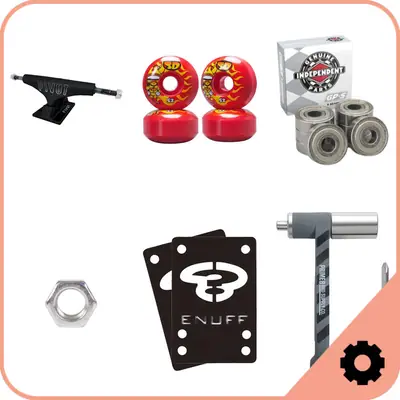 Skateboard Wheels and Trucks Package