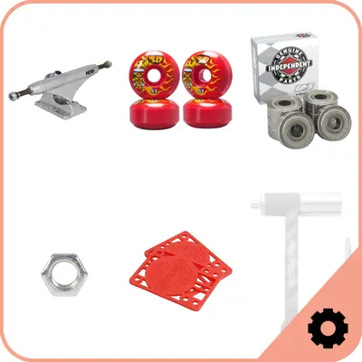 Skateboard Wheels and Trucks Package