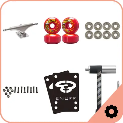 Skateboard Wheels and Trucks Package