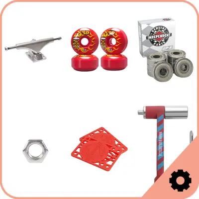Skateboard Wheels and Trucks Package