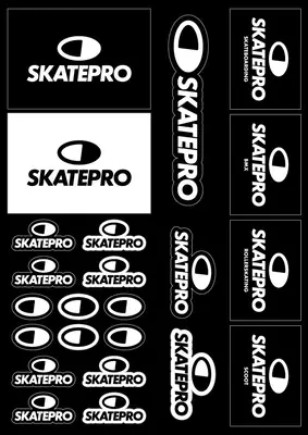 SkatePro Logo Stickervel