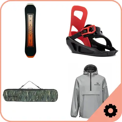 Snowboard Binding and Mounting - Snowboard and Bindings Package