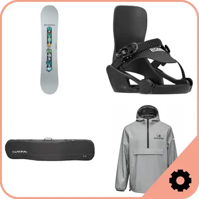 Snowboard Binding and Mounting - Snowboard and Bindings Package