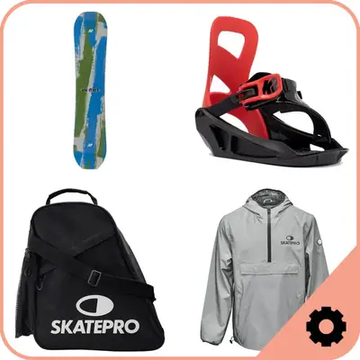 Snowboard Junior Binding and Mounting - Kids Snowboard Package
