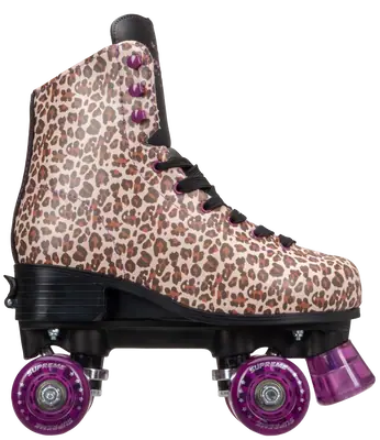 Del Rey Leopard Adjustable Roller Skates