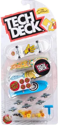Tech Deck Fingerboards Skate 4 Pack Multipack - Simpsons