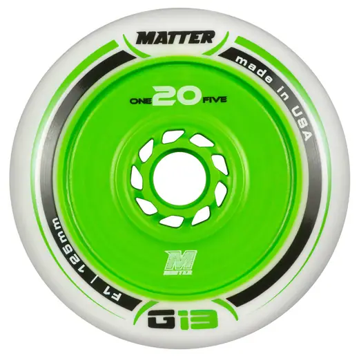 6x Matt G13 CHR 125mm F1 Wheels Powerslide Speed Inline Skate Wheels New 