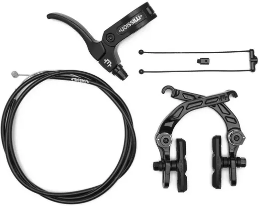 MISSION TWO-BALL END BLACK BMX BICYCLE U-BRAKE STRADDLE CABLE 