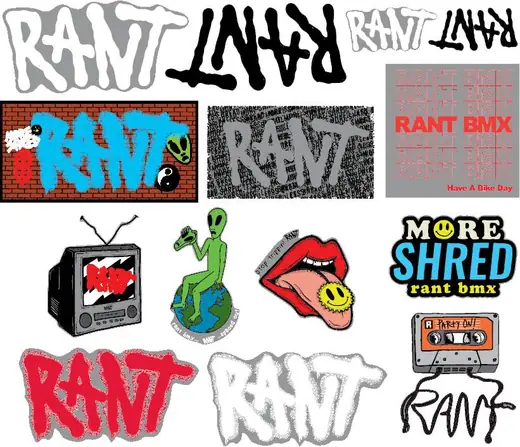 2020 RANT ASSORTED STICKERS DECAL BMX BICYCLE STICKER DECALS PACK KIT 
